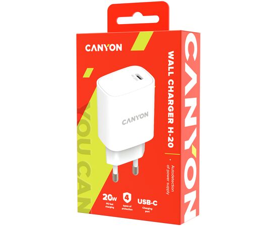 Зарядное устройство Canyon PD 20W (CNE-CHA20W02), изображение 3 Зарядное устройство Canyon PD 20W (CNE-CHA20W02), изображение 3
