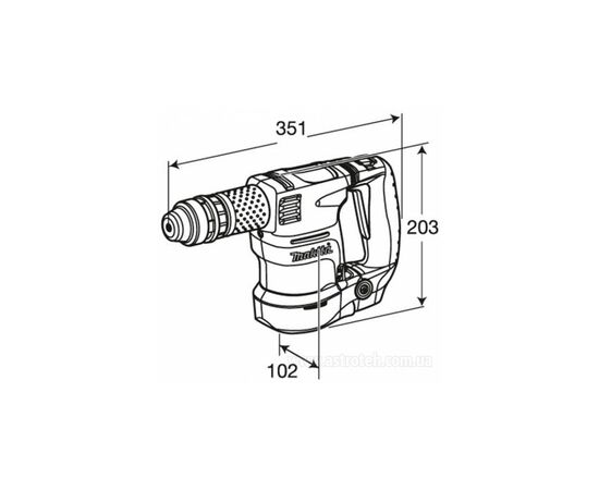 Відбійний молоток Makita HK1820, зображення 2 Відбійний молоток Makita HK1820, зображення 2