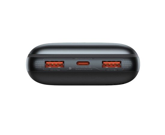 Батарея универсальная Baseus Pro 20000mAh, 22.5W, Black, with USB-A - USB-C 3A 0.3m cable (PPBD040301), изображение 5 Батарея универсальная Baseus Pro 20000mAh, 22.5W, Black, with USB-A - USB-C 3A 0.3m cable (PPBD040301), изображение 5