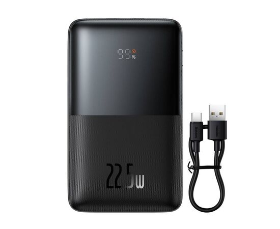 Батарея универсальная Baseus Pro 20000mAh, 22.5W, Black, with USB-A - USB-C 3A 0.3m cable (PPBD040301), изображение 6 Батарея универсальная Baseus Pro 20000mAh, 22.5W, Black, with USB-A - USB-C 3A 0.3m cable (PPBD040301), изображение 6