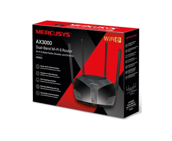 Маршрутизатор Mercusys MR80X, зображення 5 Маршрутизатор Mercusys MR80X, зображення 5