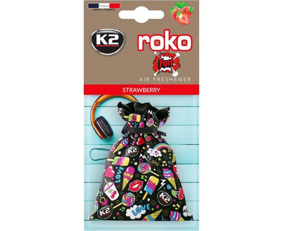 Ароматизатор для автомобиля K2 VINCI ROKO FUN STRAWBERRY 25гр (V820F)