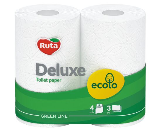 Туалетная бумага Ruta Ecolo Deluxe 3 слоя 4 рулона (4820202890324)