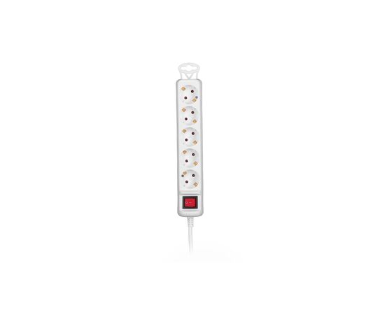 Сетевой удлинитель 2E 5XSchuko з вимикачем,5м, white (2E-U05ES15M5), изображение 2 Сетевой удлинитель 2E 5XSchuko з вимикачем,5м, white (2E-U05ES15M5), изображение 2
