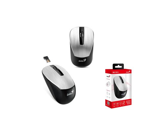 Мишка Genius NX-7015 Wireless Silver (31030019404), зображення 2 Мишка Genius NX-7015 Wireless Silver (31030019404), зображення 2