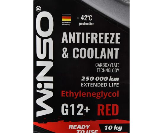 Антифриз Winso COOLANT WINSO RED G12+ 10kg (881050), изображение 2 Антифриз Winso COOLANT WINSO RED G12+ 10kg (881050), изображение 2