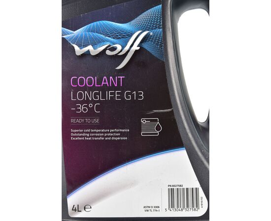 Антифриз Wolf COOLANT LONGLIFE G13 -36C 4л (8327582), изображение 2