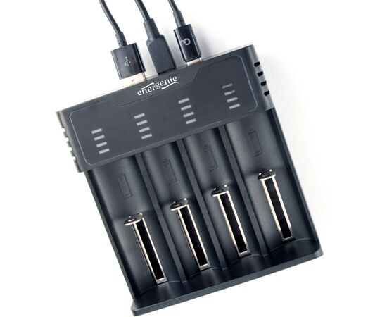 Зарядное устройство для аккумуляторов EnerGenie input:TYPE-C/Micro-USB, AAA/AA/...14650/18650, power bank function (BC-USB-02), изображение 2 Зарядное устройство для аккумуляторов EnerGenie input:TYPE-C/Micro-USB, AAA/AA/...14650/18650, power bank function (BC-USB-02), изображение 2