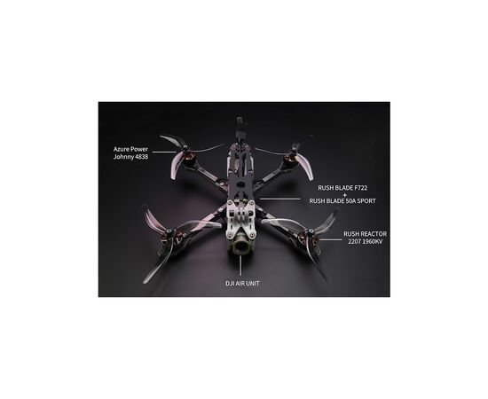 Квадрокоптер RushFPV GunnV2 pro HD BNF 6S Digital version (Z1-81), изображение 2 Квадрокоптер RushFPV GunnV2 pro HD BNF 6S Digital version (Z1-81), изображение 2