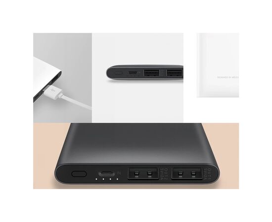 Батарея универсальная Meizu PB04 10000mAh, 18W, QC3.0, Input:micro-USB, Output:USB-A*2, Black (BM07.04.7413004), изображение 3 Батарея универсальная Meizu PB04 10000mAh, 18W, QC3.0, Input:micro-USB, Output:USB-A*2, Black (BM07.04.7413004), изображение 3
