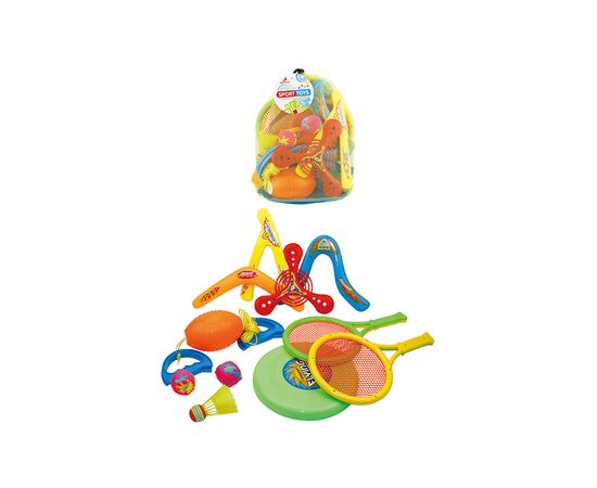 Игровой набор A-Toys Спортивный набор: бумеранги, ракетки, тарелка в сумке (6027)
