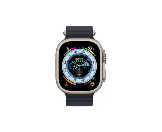 Смарт-годинник Apple Watch Ultra GPS + Cellular, 49mm Titanium Case with Midnight Ocean Band (MQFK3UL/A), зображення 4 Смарт-годинник Apple Watch Ultra GPS + Cellular, 49mm Titanium Case with Midnight Ocean Band (MQFK3UL/A), зображення 4