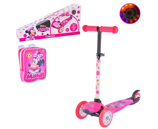 Самокат A-Toys Minnie Mouse, PU, LED, складной (LS2113)