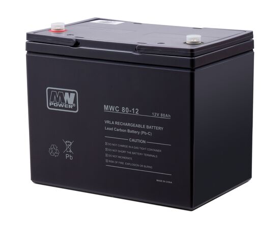Батарея к ИБП MWC CARBON 12V-80Ah (MWC 12-80C), изображение 2 Батарея к ИБП MWC CARBON 12V-80Ah (MWC 12-80C), изображение 2