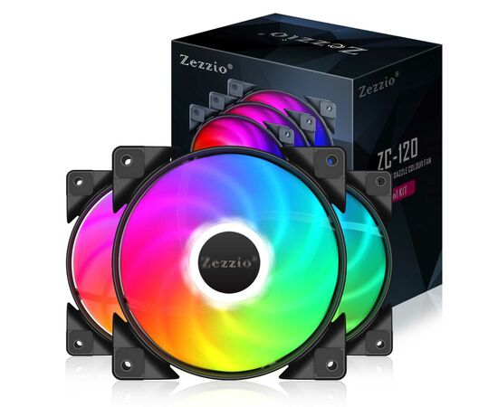 Кулер до корпусу Zezzio ZC-120 Colorful 3in1