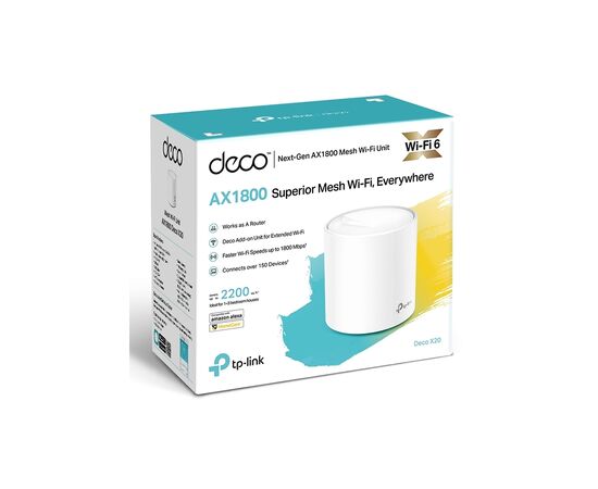 Точка доступу Wi-Fi TP-Link DECO-X20-1-PACK, зображення 3 Точка доступу Wi-Fi TP-Link DECO-X20-1-PACK, зображення 3
