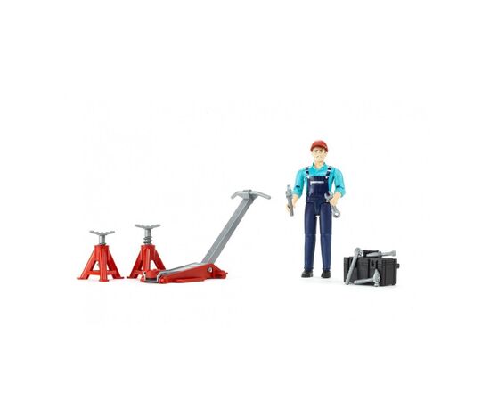 Фигурка Bruder фигурка автомеханика с инструментами (62100), изображение 2 Фигурка Bruder фигурка автомеханика с инструментами (62100), изображение 2