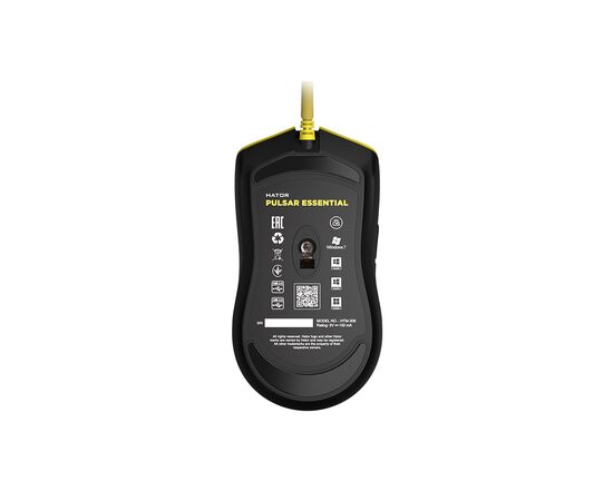 Мышка Hator Pulsar Essential USB Yellow (HTM-308), изображение 6 Мышка Hator Pulsar Essential USB Yellow (HTM-308), изображение 6