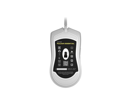 Мышка Hator Pulsar Essential USB White (HTM-314), изображение 6 Мышка Hator Pulsar Essential USB White (HTM-314), изображение 6