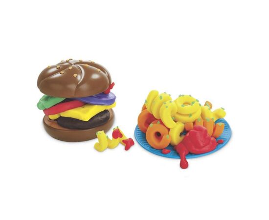 Набор для творчества Hasbro Play-Doh Бургер и картофель фри (E5472), изображение 3 Набор для творчества Hasbro Play-Doh Бургер и картофель фри (E5472), изображение 3
