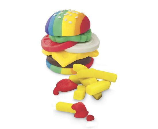 Набор для творчества Hasbro Play-Doh Бургер и картофель фри (E5472), изображение 6 Набор для творчества Hasbro Play-Doh Бургер и картофель фри (E5472), изображение 6