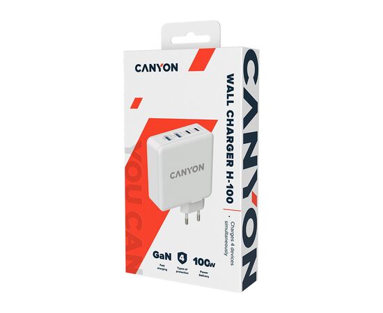Зарядное устройство Canyon GAN 100W (CND-CHA100W01), изображение 3 Зарядное устройство Canyon GAN 100W (CND-CHA100W01), изображение 3