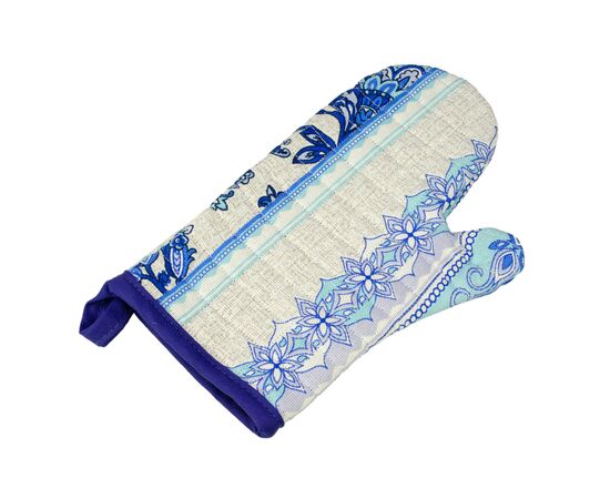Кухонная прихватка Home Line Рукавичка Голубой узор 28х18см (136940)