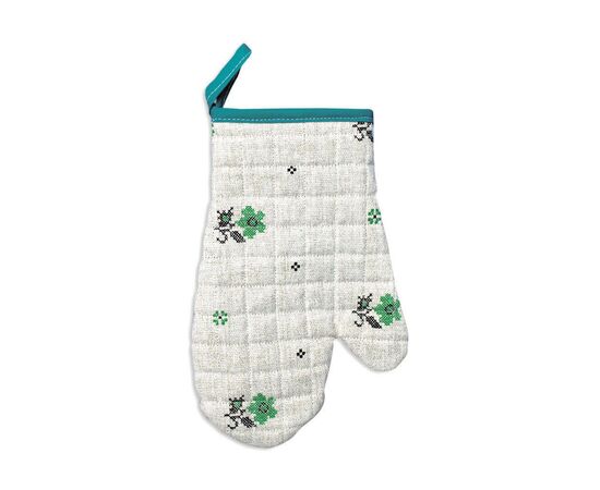 Кухонная прихватка Home Line Рукавичка Зеленый орнамент 28х18см (136944), изображение 2