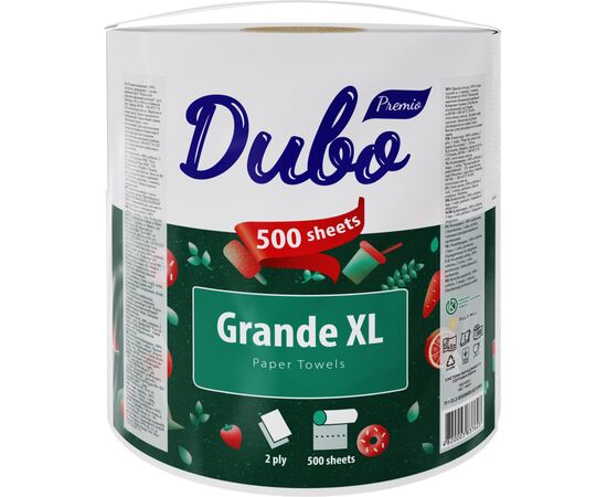 Паперові рушники Диво Premio Grande XL 2 шари 500 відривів 1 рулон (4820003837603)