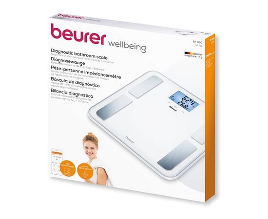 Весы напольные Beurer BF 850 white, изображение 9 Весы напольные Beurer BF 850 white, изображение 9