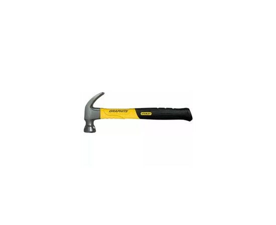 Молоток Stanley Graphite Curve Claw, 450г, с гвоздодером, длина ручки 350мм.. (1-51-505)