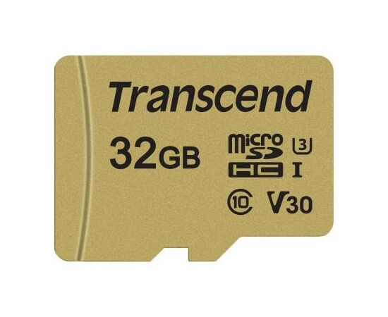 Карта пам'яті Transcend 32GB microSDHC class 10 UHS-I U3 V30 (TS32GUSD500S)