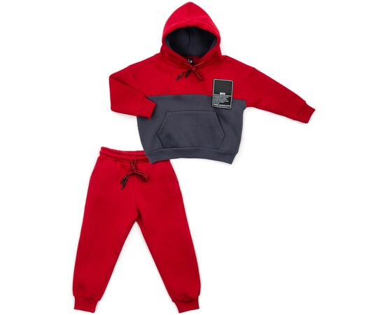 Спортивный костюм Cloise с худи на флисе (CL0215006-140-red)