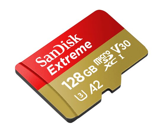 Карта памяти SanDisk 128GB microSD class 10 UHS-I U3 Extreme (SDSQXAA-128G-GN6MN), изображение 2 Карта памяти SanDisk 128GB microSD class 10 UHS-I U3 Extreme (SDSQXAA-128G-GN6MN), изображение 2