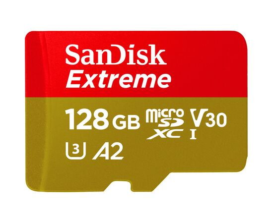Карта памяти SanDisk 128GB microSD class 10 UHS-I U3 Extreme (SDSQXAA-128G-GN6MN)