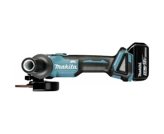 Шлифовальная машина Makita LXT, 5Аг х 2шт, Makpac, 125 мм (DGA504RTJ), изображение 2 Шлифовальная машина Makita LXT, 5Аг х 2шт, Makpac, 125 мм (DGA504RTJ), изображение 2