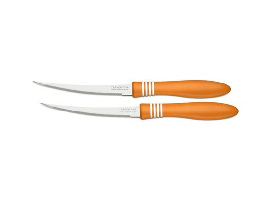 Набор ножей Tramontina COR & COR для томатов 2шт 127 мм Orange (23462/245), изображение 2 Набор ножей Tramontina COR & COR для томатов 2шт 127 мм Orange (23462/245), изображение 2