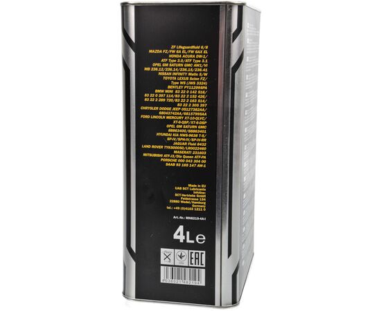 Трансмиссионное масло Mannol ATF O.E.M. for SP-IV 4л Metal (MN8219-4ME), изображение 2 Трансмиссионное масло Mannol ATF O.E.M. for SP-IV 4л Metal (MN8219-4ME), изображение 2