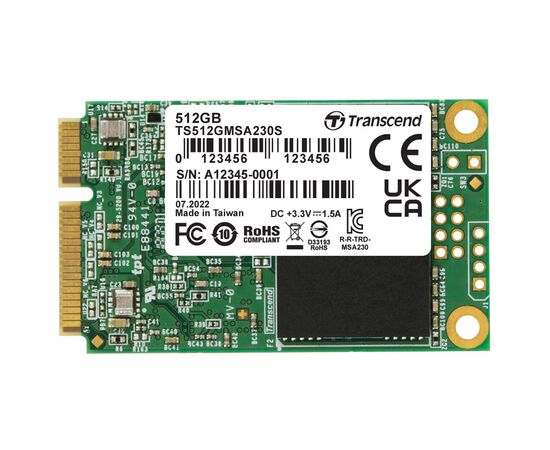 Накопичувач SSD mSATA 512GB Transcend (TS512GMSA230S)