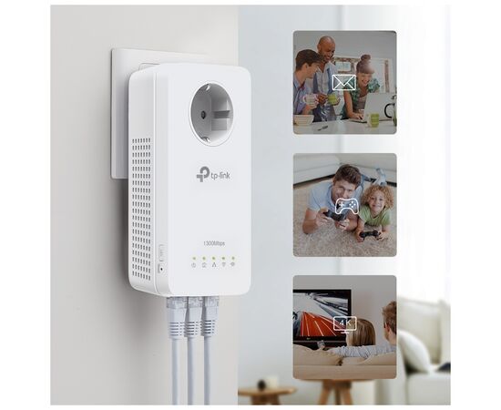 Адаптер Powerline TP-Link TL-WPA8631PKIT, изображение 7 Адаптер Powerline TP-Link TL-WPA8631PKIT, изображение 7