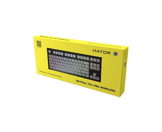 Клавиатура Hator Skyfall TKL PRO Wireless White (HTK-664), изображение 7 Клавиатура Hator Skyfall TKL PRO Wireless White (HTK-664), изображение 7
