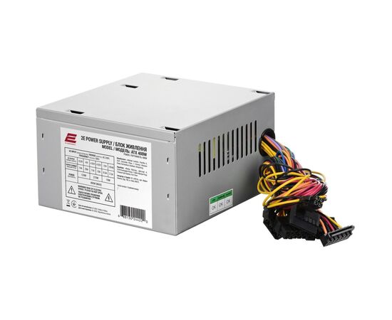 Блок питания 2E ATX400 (400W), 120mm, 1xMB 24pin(20+4), 1xCPU 4pin, 1xMolex, 3xSATA, Bulk (2EATX400)