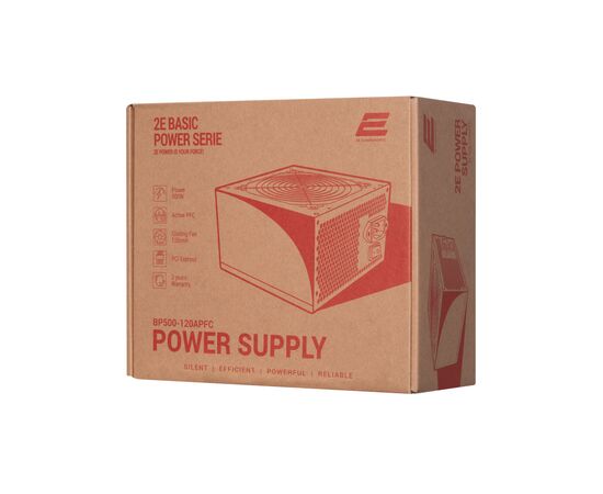 Блок питания 2E BASIC POWER (500W), 80, 120mm, 1xMB 24pin(20+4), 1xCPU 8pin(4+4), 3xMolex, 4xSATA, 2xPCIe 8pin( (2E-BP500-120APFC), изображение 10 Блок питания 2E BASIC POWER (500W), 80, 120mm, 1xMB 24pin(20+4), 1xCPU 8pin(4+4), 3xMolex, 4xSATA, 2xPCIe 8pin( (2E-BP500-120APFC), изображение 10