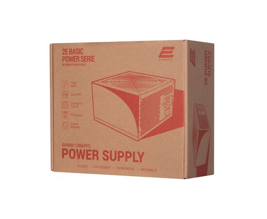 Блок питания 2E BASIC POWER (600W), 80, 120mm, 1xMB 24pin(20+4), 1xCPU 8pin(4+4), 3xMolex, 4xSATA, 2xPCIe 8pin( (2E-BP600-120APFC), изображение 10 Блок питания 2E BASIC POWER (600W), 80, 120mm, 1xMB 24pin(20+4), 1xCPU 8pin(4+4), 3xMolex, 4xSATA, 2xPCIe 8pin( (2E-BP600-120APFC), изображение 10