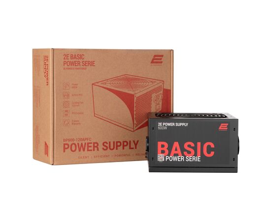 Блок питания 2E BASIC POWER (600W), 80, 120mm, 1xMB 24pin(20+4), 1xCPU 8pin(4+4), 3xMolex, 4xSATA, 2xPCIe 8pin( (2E-BP600-120APFC), изображение 4 Блок питания 2E BASIC POWER (600W), 80, 120mm, 1xMB 24pin(20+4), 1xCPU 8pin(4+4), 3xMolex, 4xSATA, 2xPCIe 8pin( (2E-BP600-120APFC), изображение 4