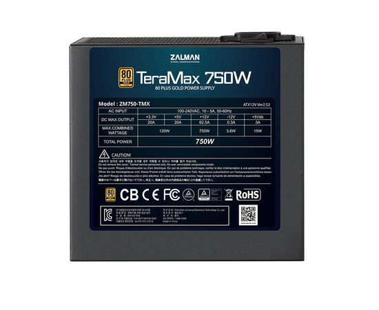 Блок питания Zalman 750W TERAMAX (ZM750-TMX), изображение 4 Блок питания Zalman 750W TERAMAX (ZM750-TMX), изображение 4