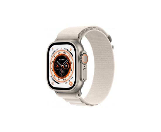 Смарт-часы Apple Watch Ultra GPS + Cellular, 49mm Titanium Case with Starlight Alpine Loop - Medium (MQFR3UL/A)