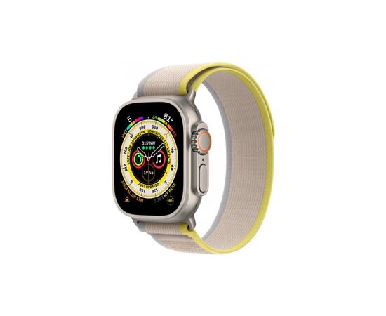 Смарт-годинник Apple Watch Ultra GPS + Cellular, 49mm Titanium Case with Yellow/Beige Trail Loop S/M (MNHK3UL/A), зображення 2 Смарт-годинник Apple Watch Ultra GPS + Cellular, 49mm Titanium Case with Yellow/Beige Trail Loop S/M (MNHK3UL/A), зображення 2