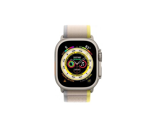 Смарт-годинник Apple Watch Ultra GPS + Cellular, 49mm Titanium Case with Yellow/Beige Trail Loop S/M (MNHK3UL/A), зображення 4 Смарт-годинник Apple Watch Ultra GPS + Cellular, 49mm Titanium Case with Yellow/Beige Trail Loop S/M (MNHK3UL/A), зображення 4