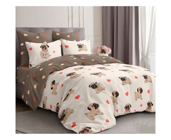 Постільна білизна MirSon Бязь 17-0566 Pug-dog (2200004268743)